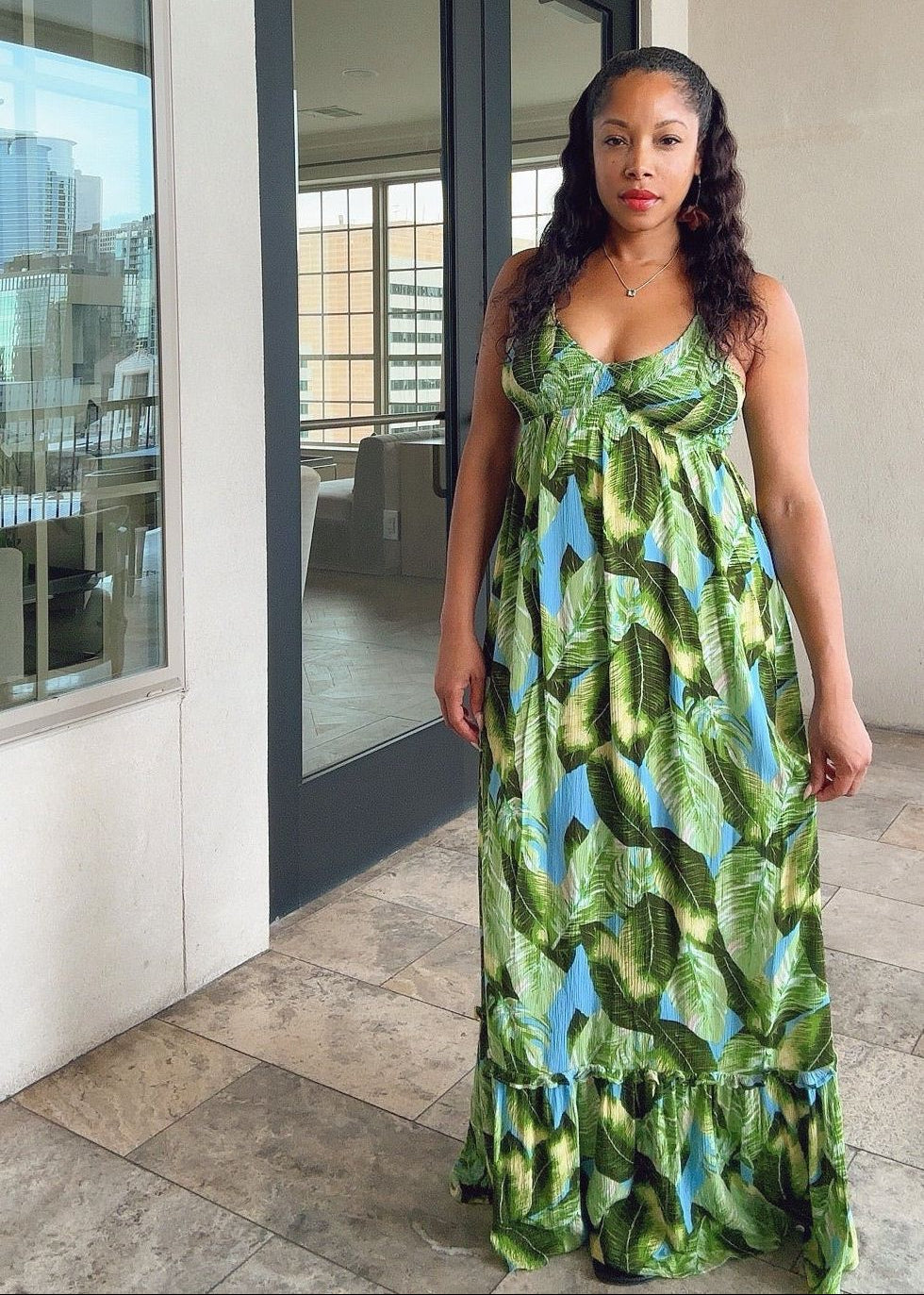 Breezy Woven Maxi Dress M Breezy Woven Maxi Dress M