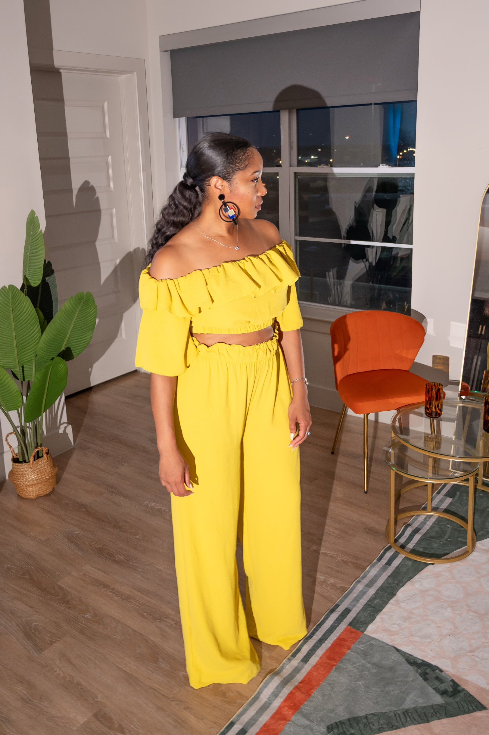 Embrace Ruffle Pant Set – - Main Image