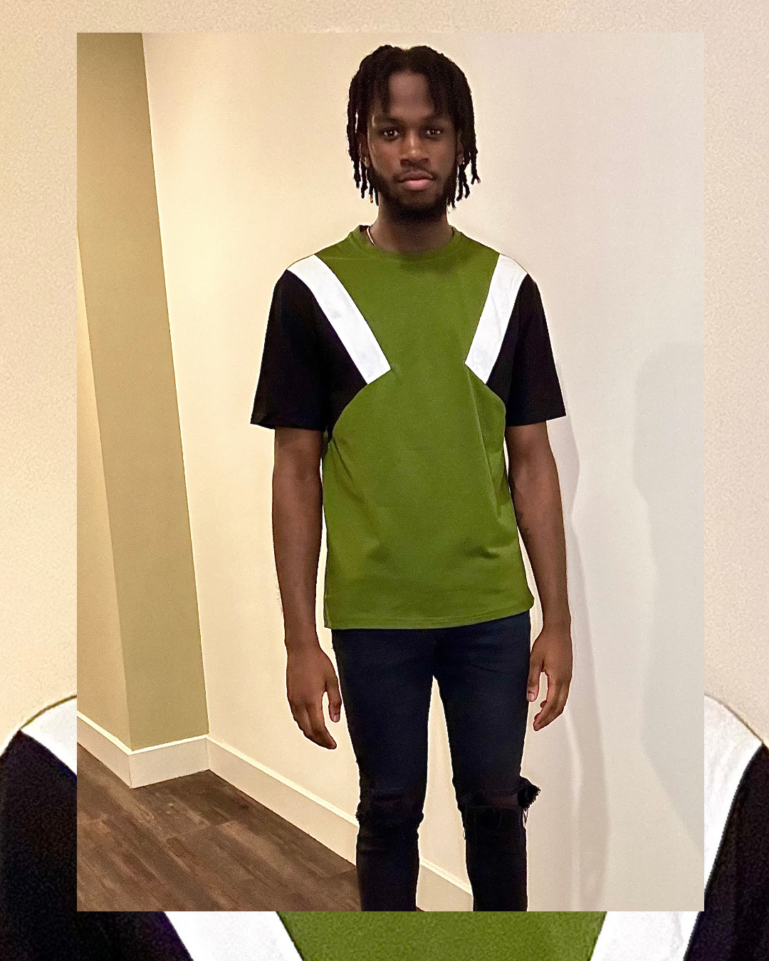 Color Block Shoulder Shirt