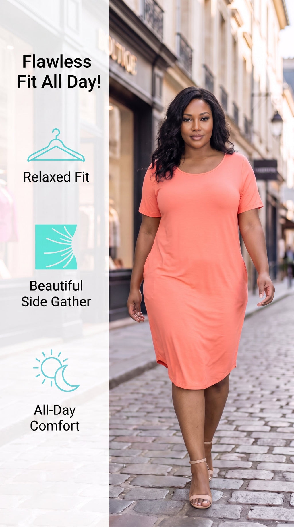 Salute Side Gather Dress