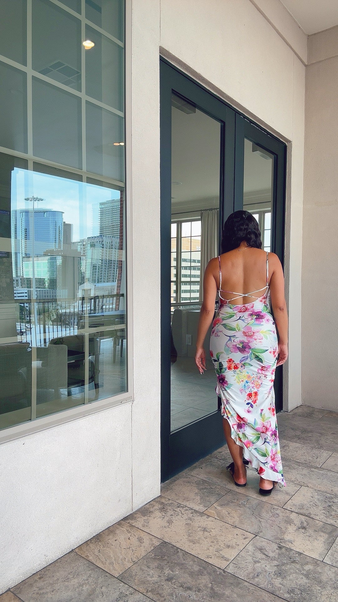 Stun Ruffled Asymmetrical Midi Dress