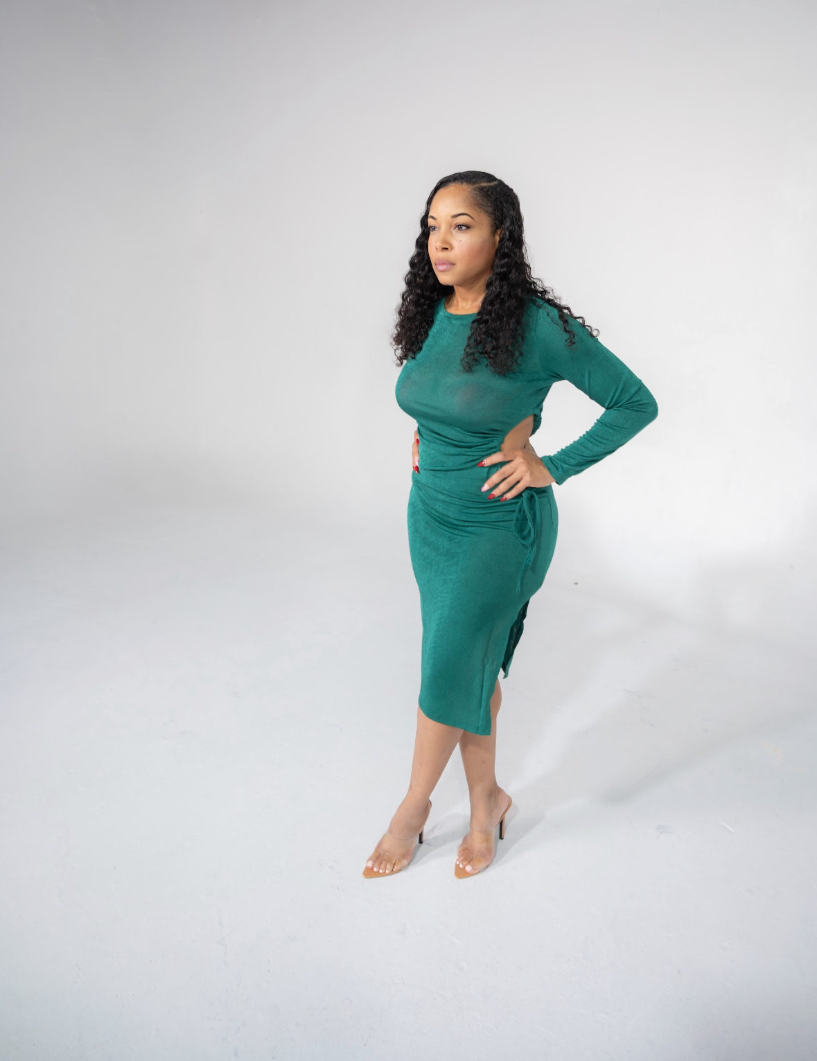 Slinky Side Cut Out Dress