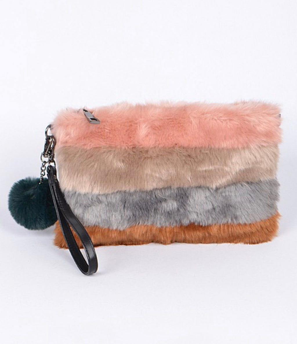 Babe Faux Fur Clutch