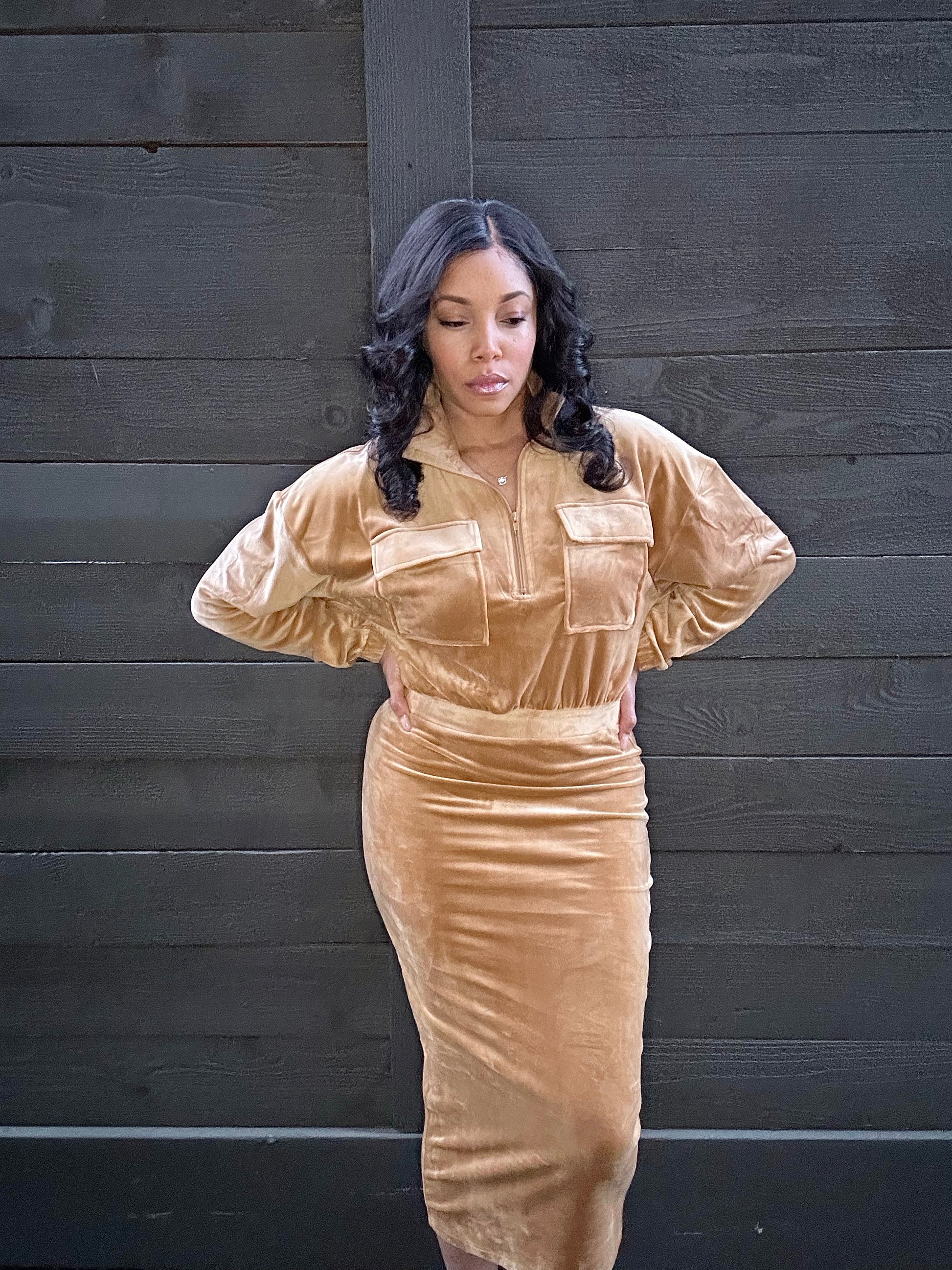 Amore Velour Dress