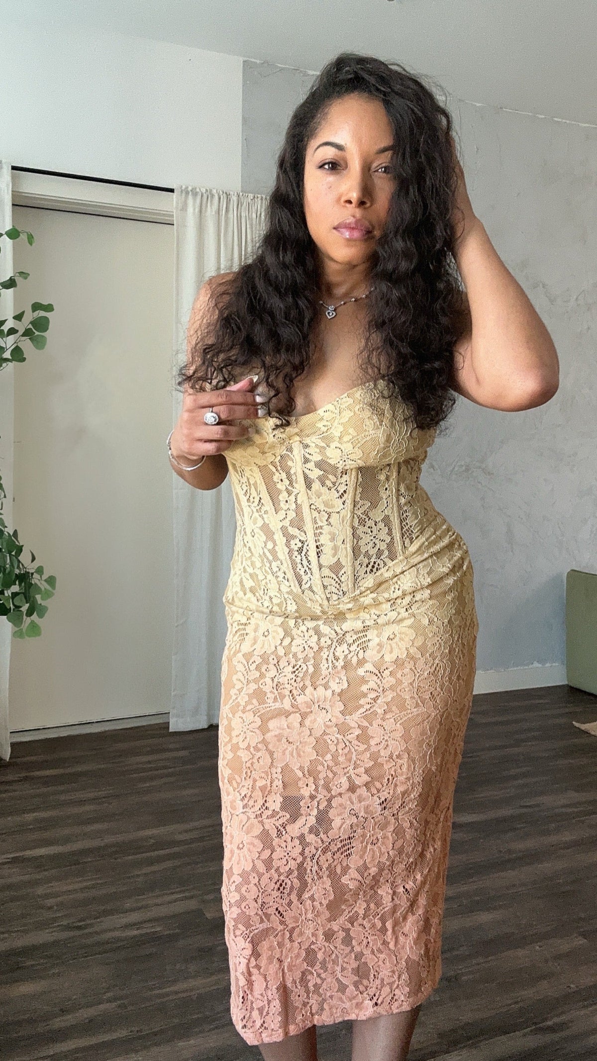 Muse Lace Midi Dress