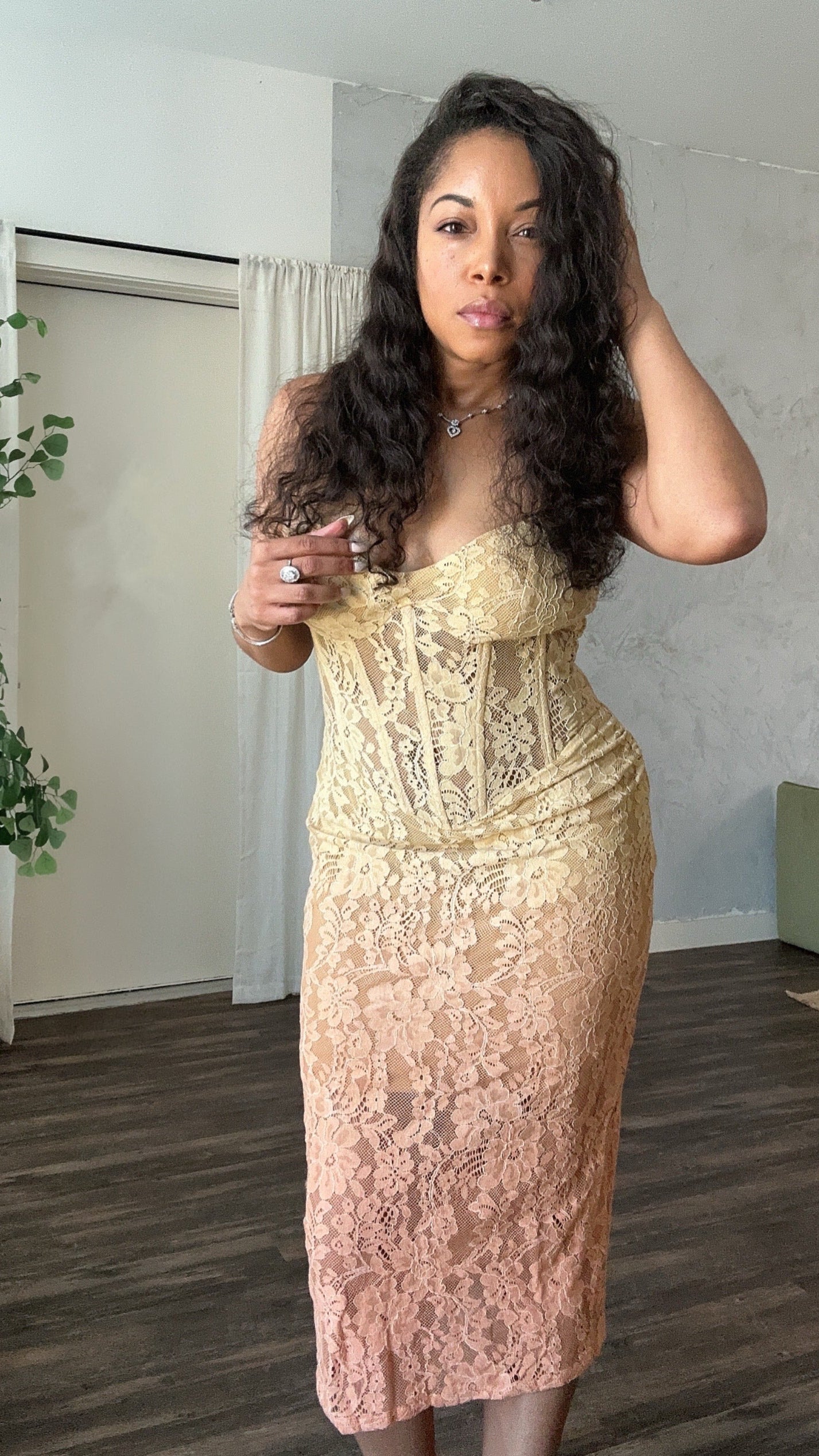 Muse Lace Midi Dress