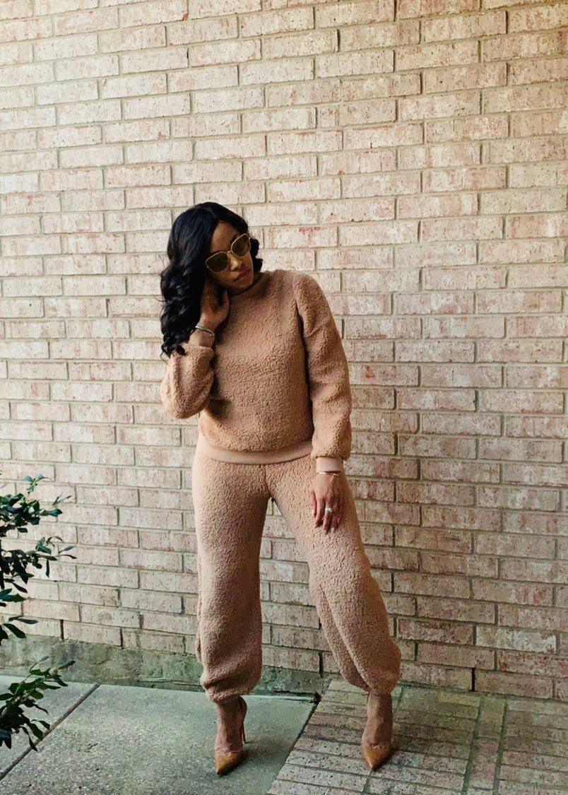 Adore Camel Sherpa Set