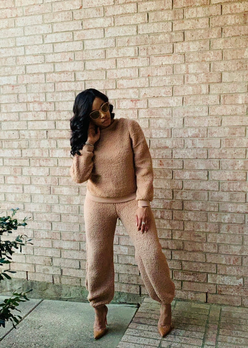 Adore Camel Sherpa Set