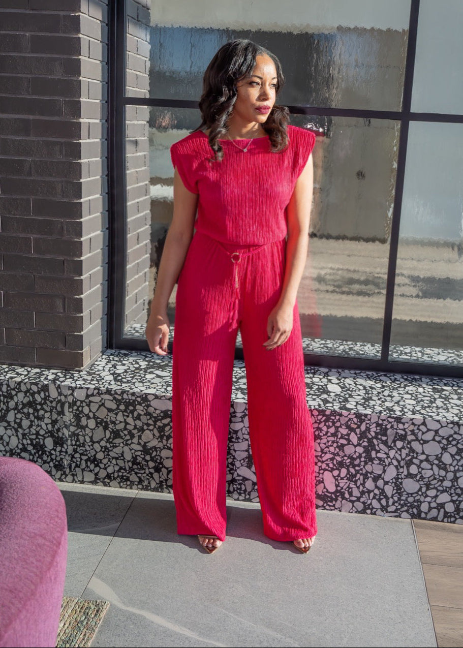 Revive Plissé Jumpsuit