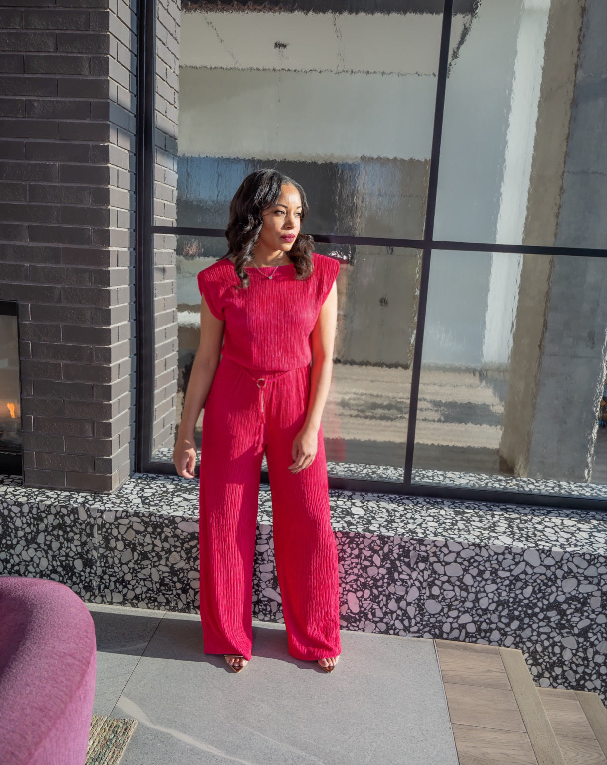 Revive Plissé Jumpsuit