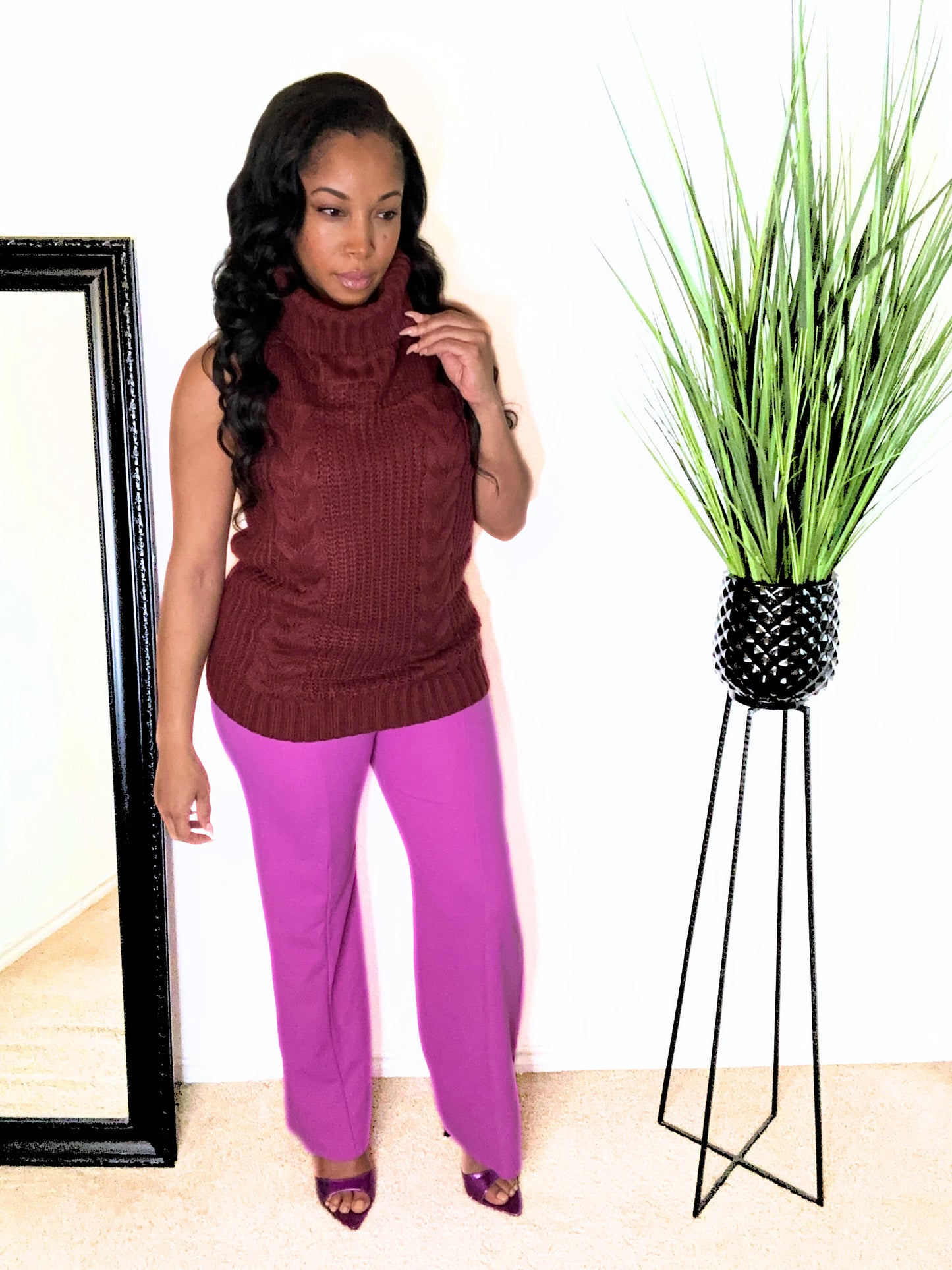 Bold Turtleneck Top+Pants