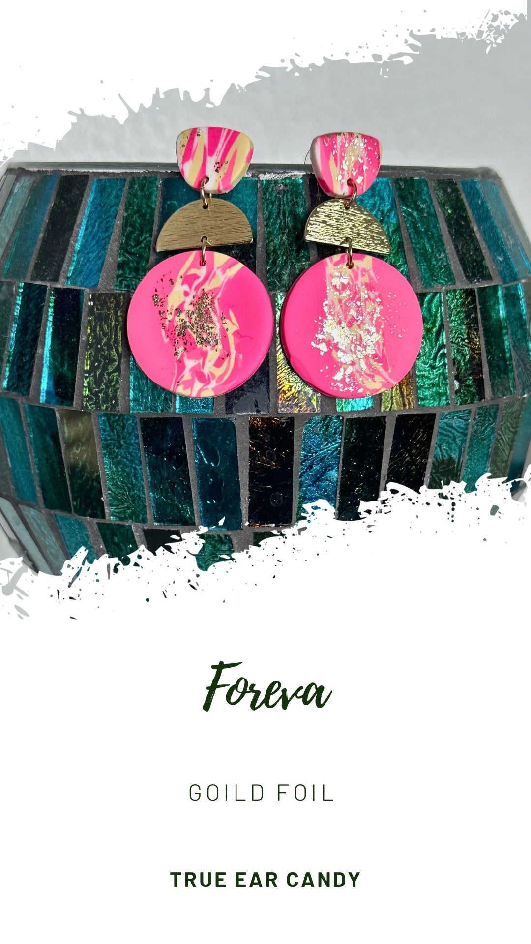Foreva Pink Foil Earrings