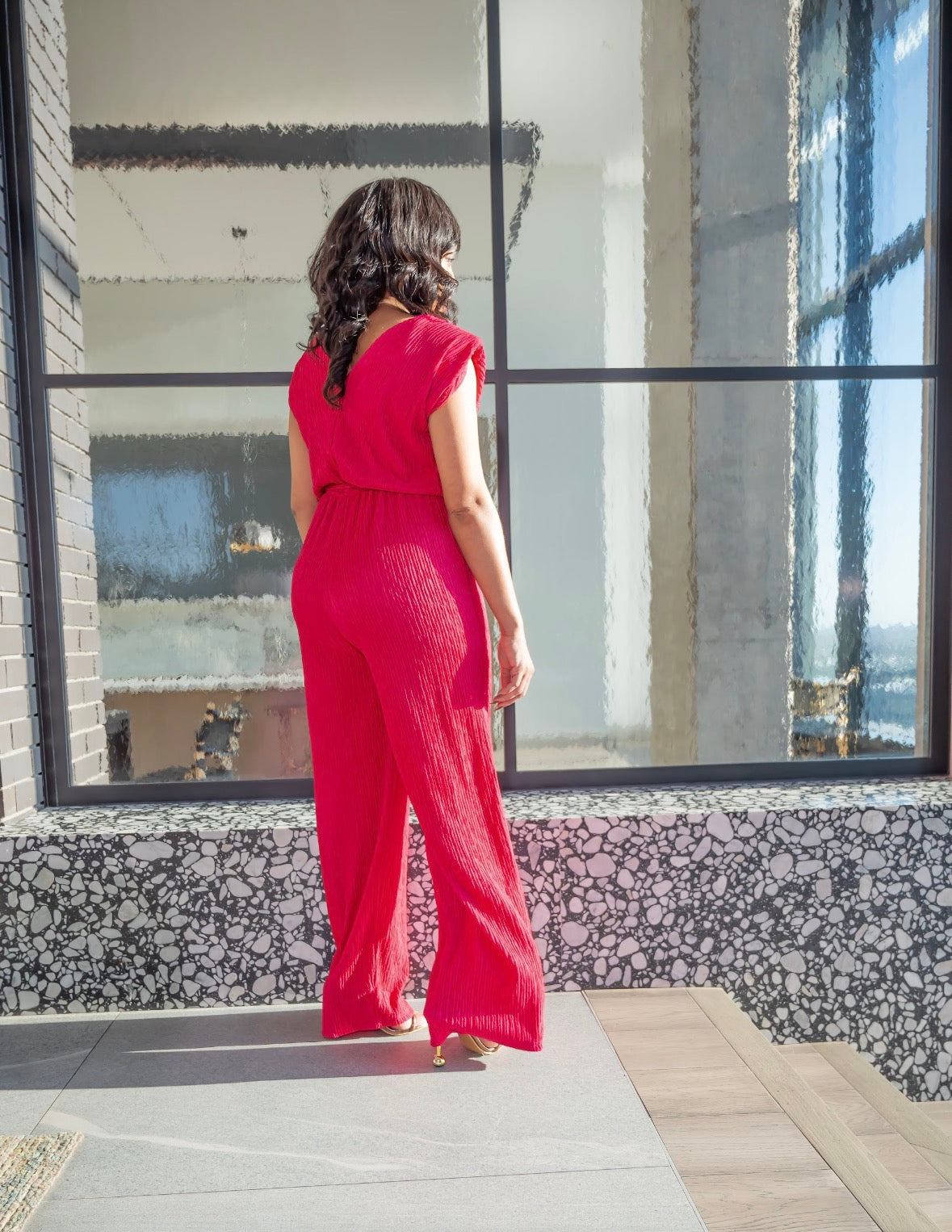 Revive Plissé Jumpsuit