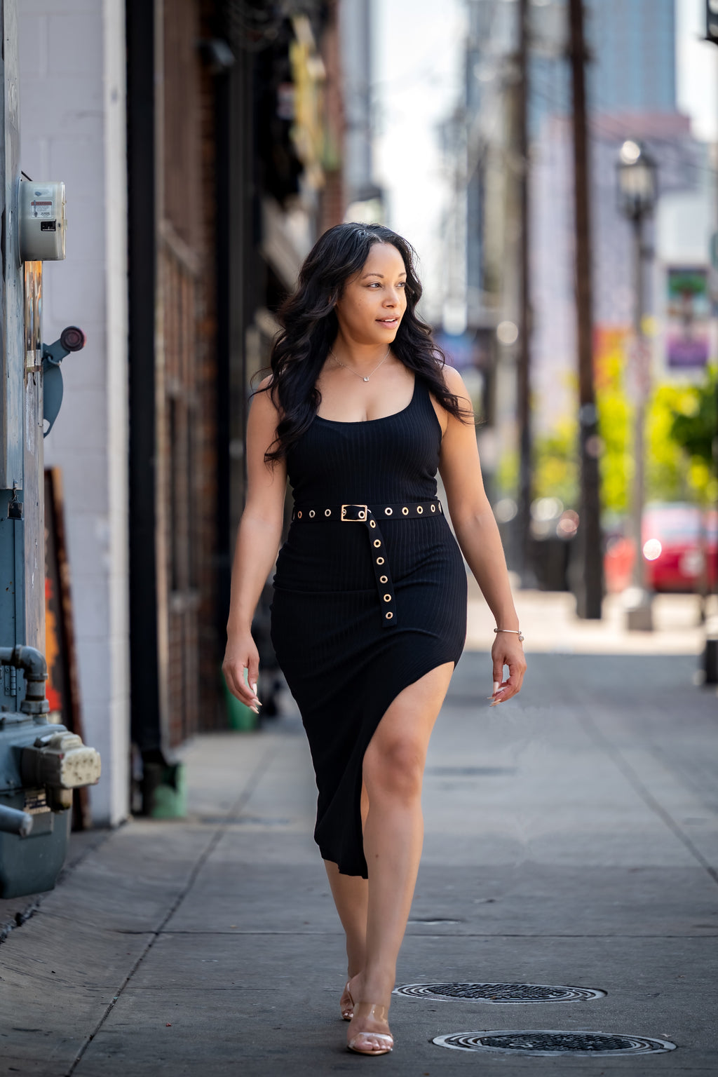 Finale Ribbed Knit Dress ￼