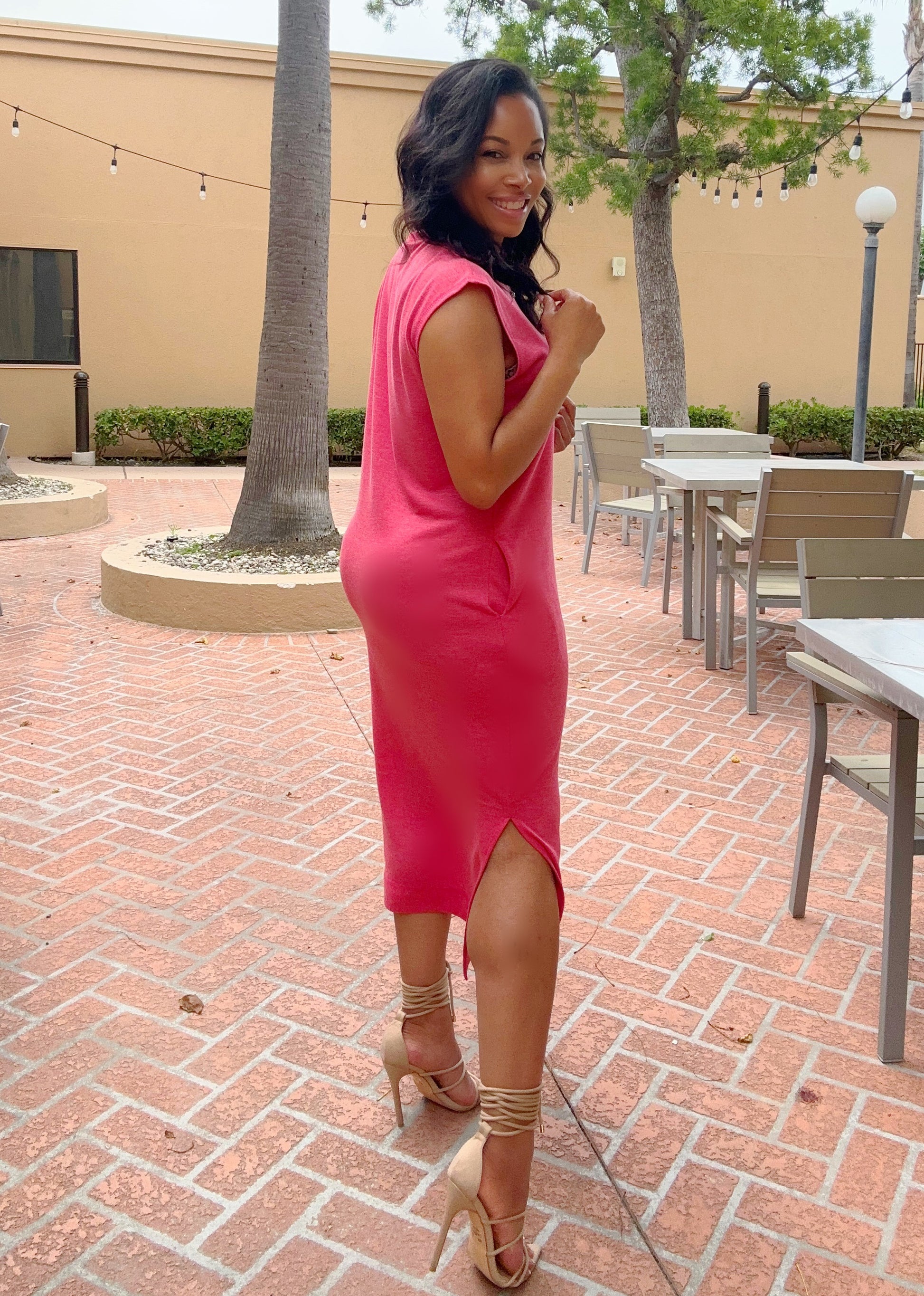 Intent II Side Slit Midi Dress