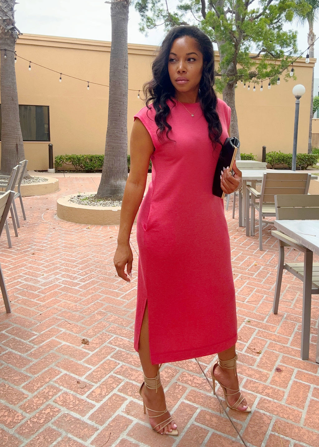 Intent II Side Slit Midi Dress