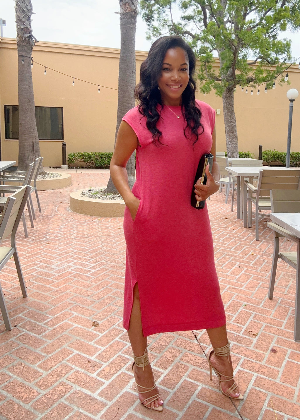 Intent II Side Slit Midi Dress