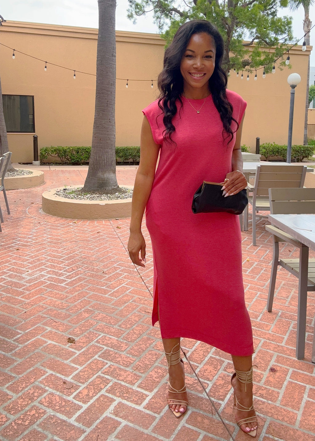 Intent II Side Slit Midi Dress