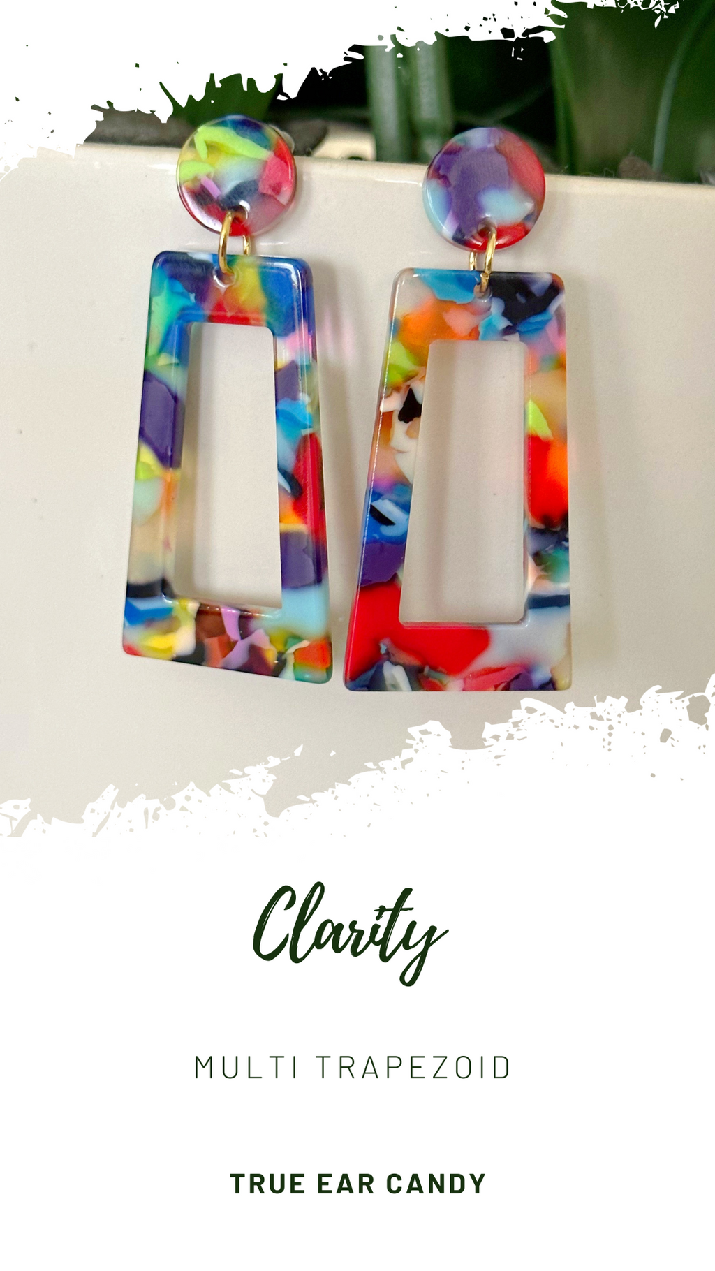 Clarity Trapezoid Earrings (2 Options)