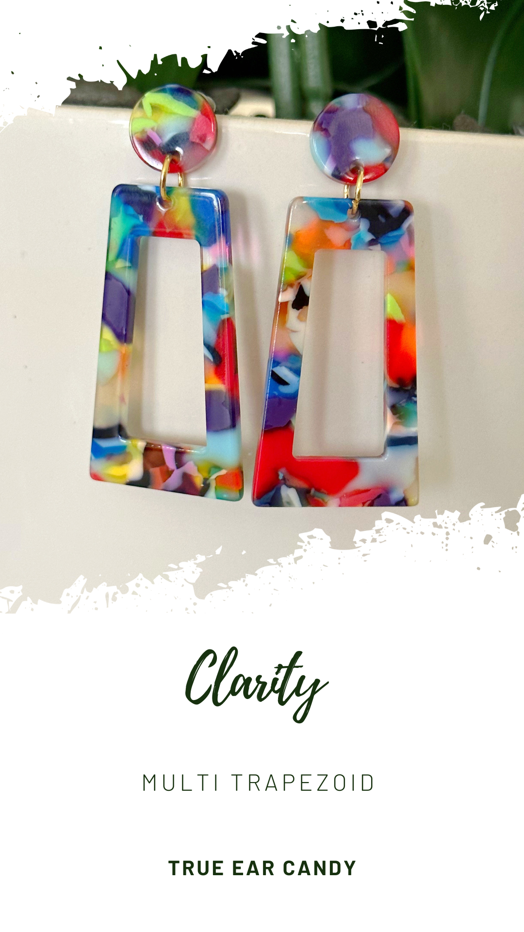 Clarity Trapezoid Earrings (2 Options)