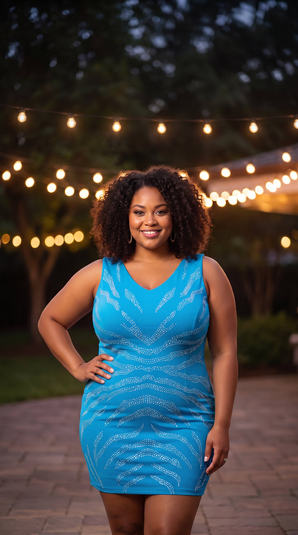Zebra Rhinestone Dress