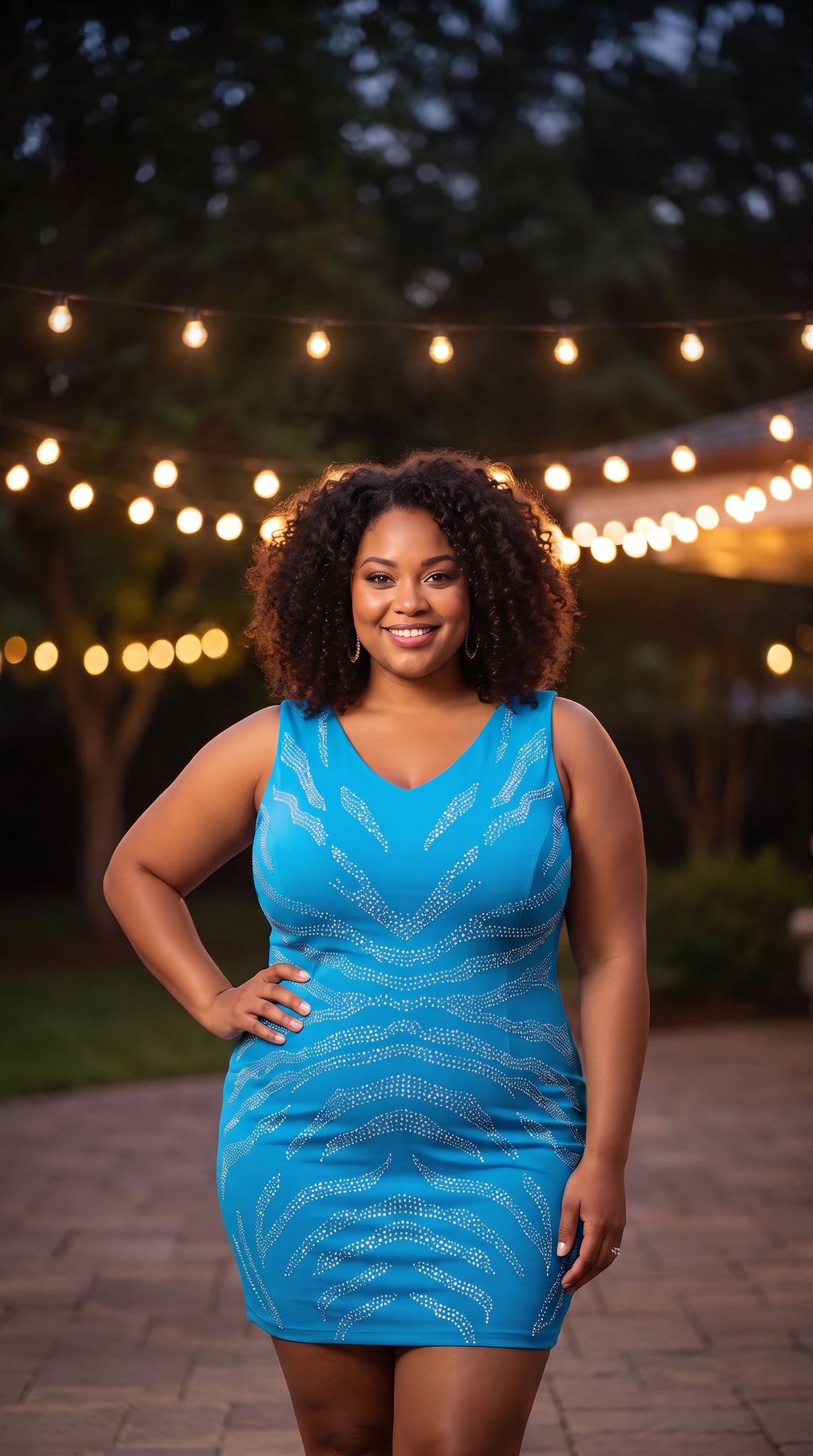 Zebra Rhinestone Dress