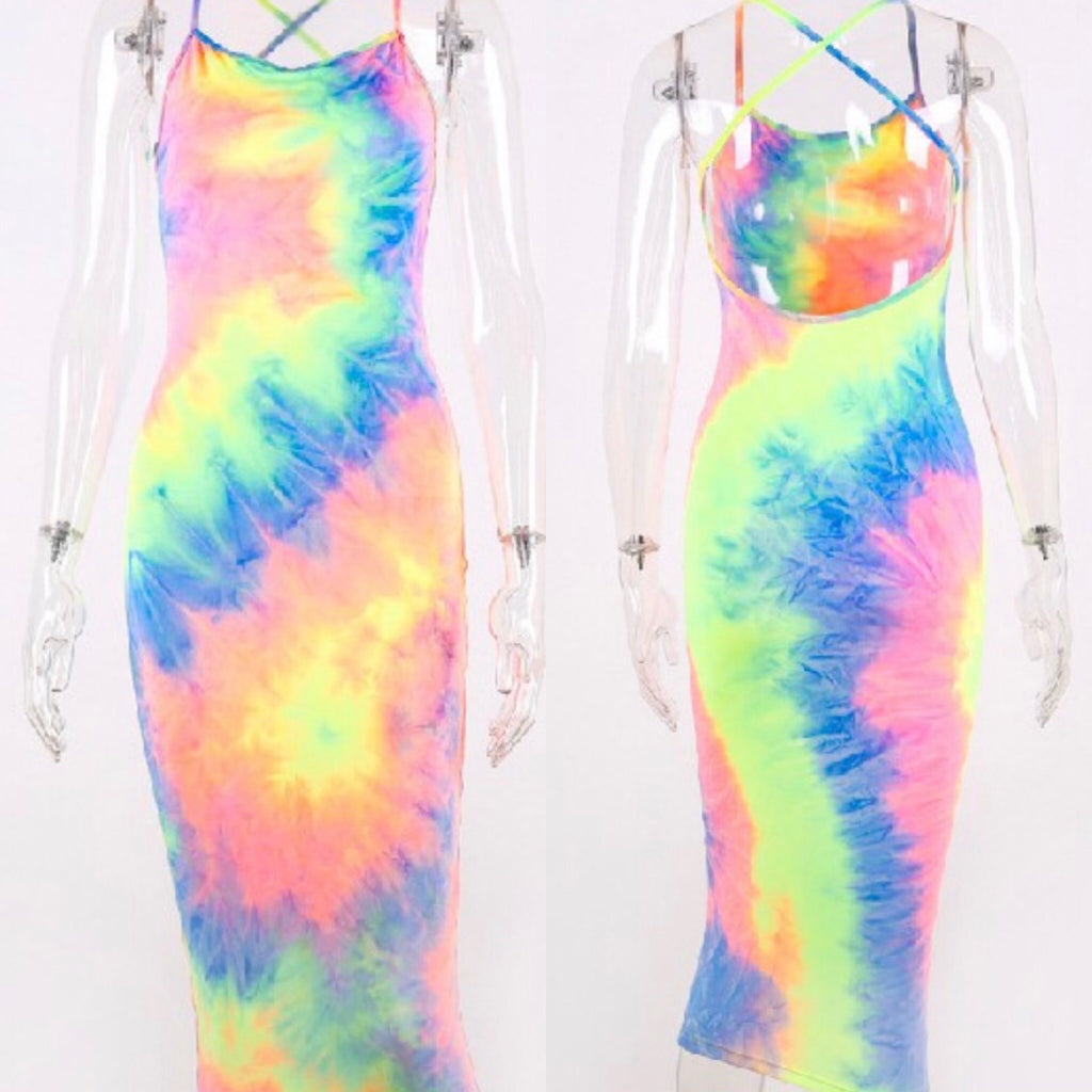 Passion Tie Dye Midi Dresses