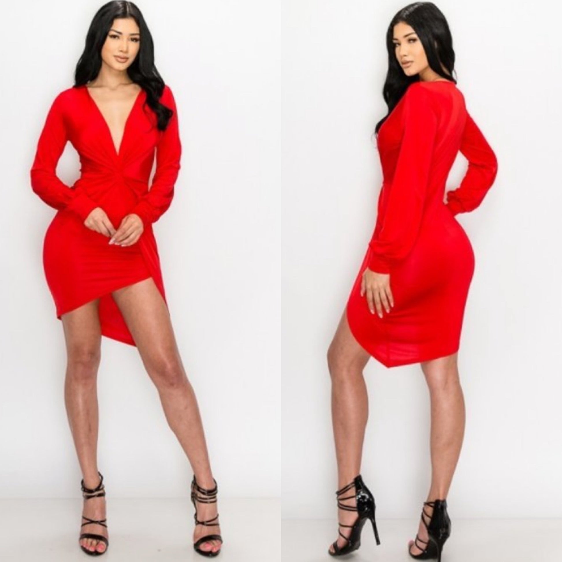 Love Knot Twisted High Low Dress - TRUE. 