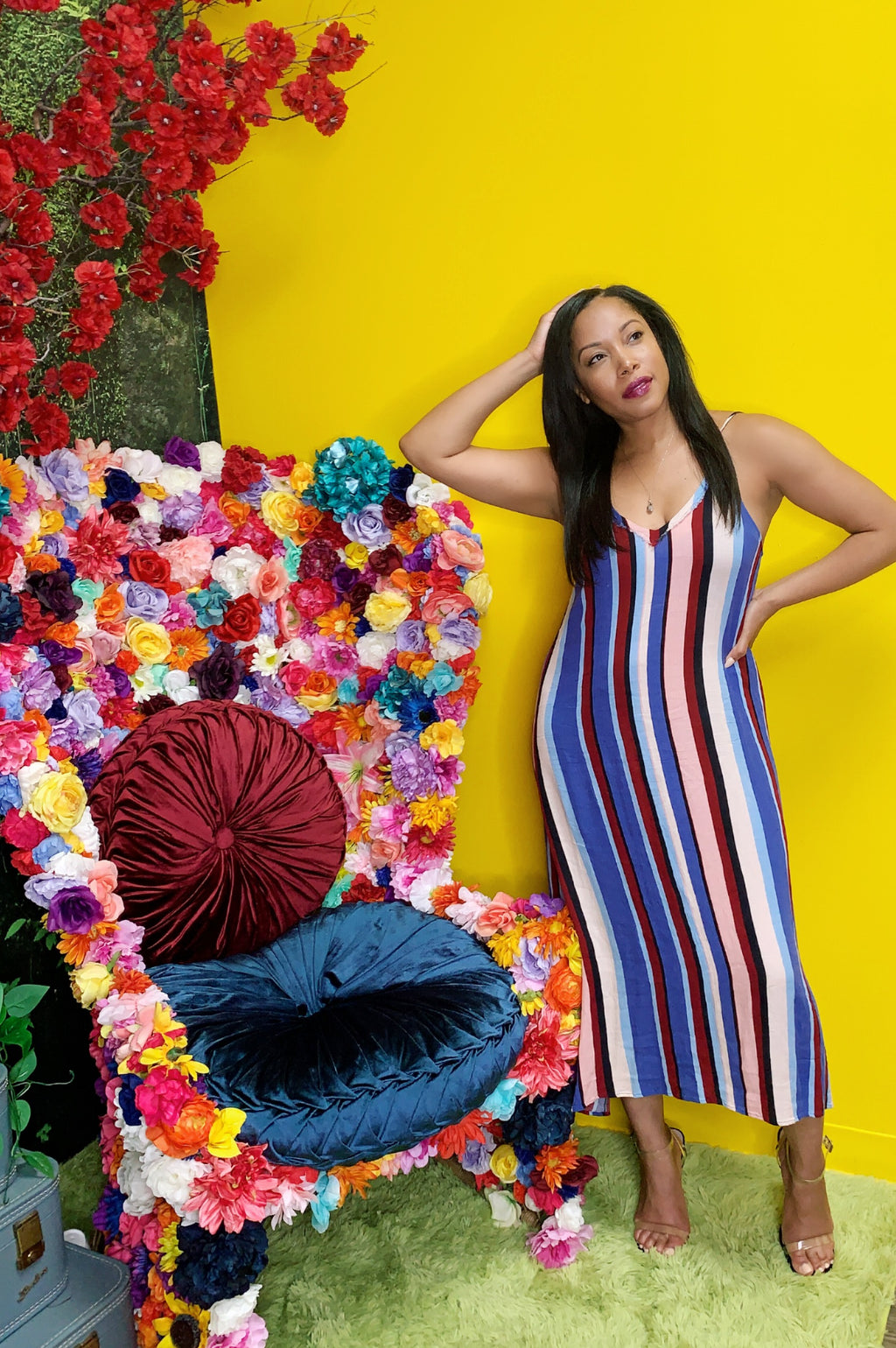 Zen Stripe Maxi Dress