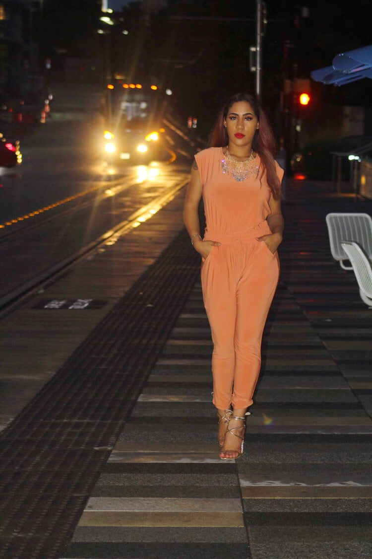Webbie Back Cutout Pocketed Jumpsuit - TRUE. 