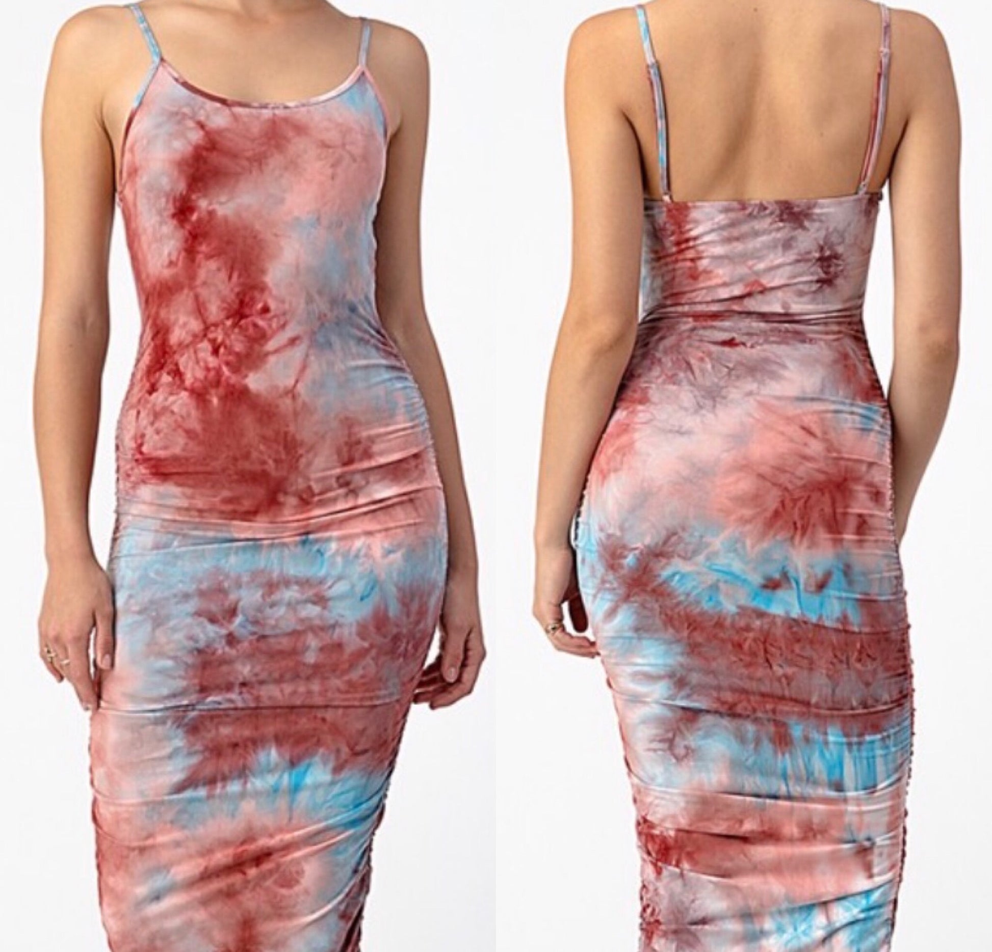 Passion Tie Dye Midi Dresses