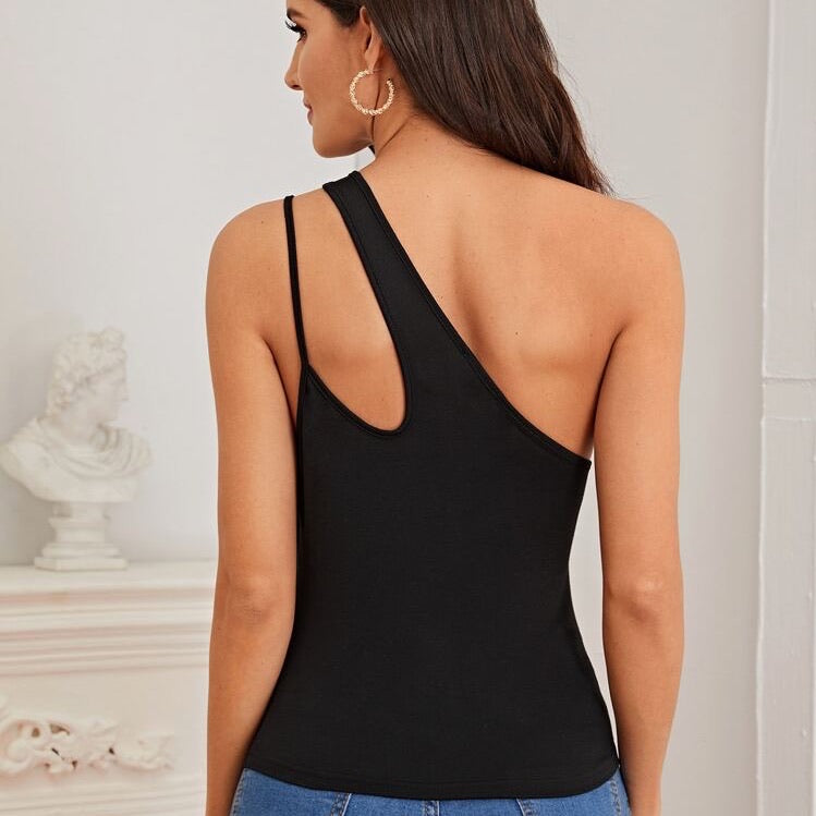 Black Joy Tank + Pants + Statement Bracelet
