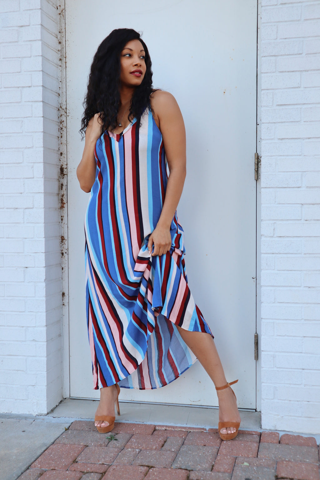 Zen Stripe Maxi Dress