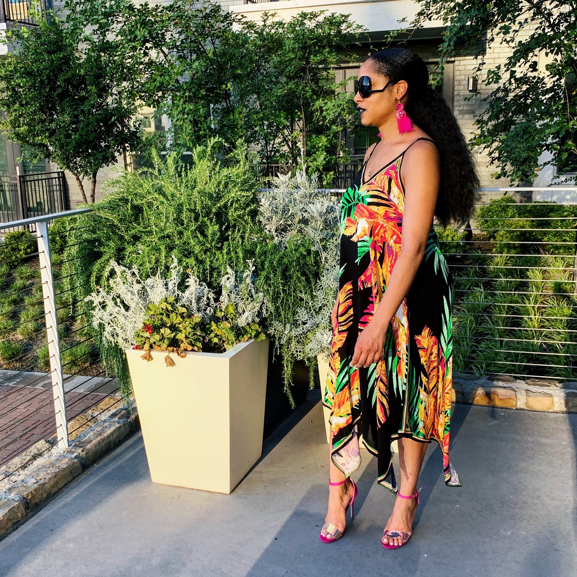 Covered Unique Hem Dress