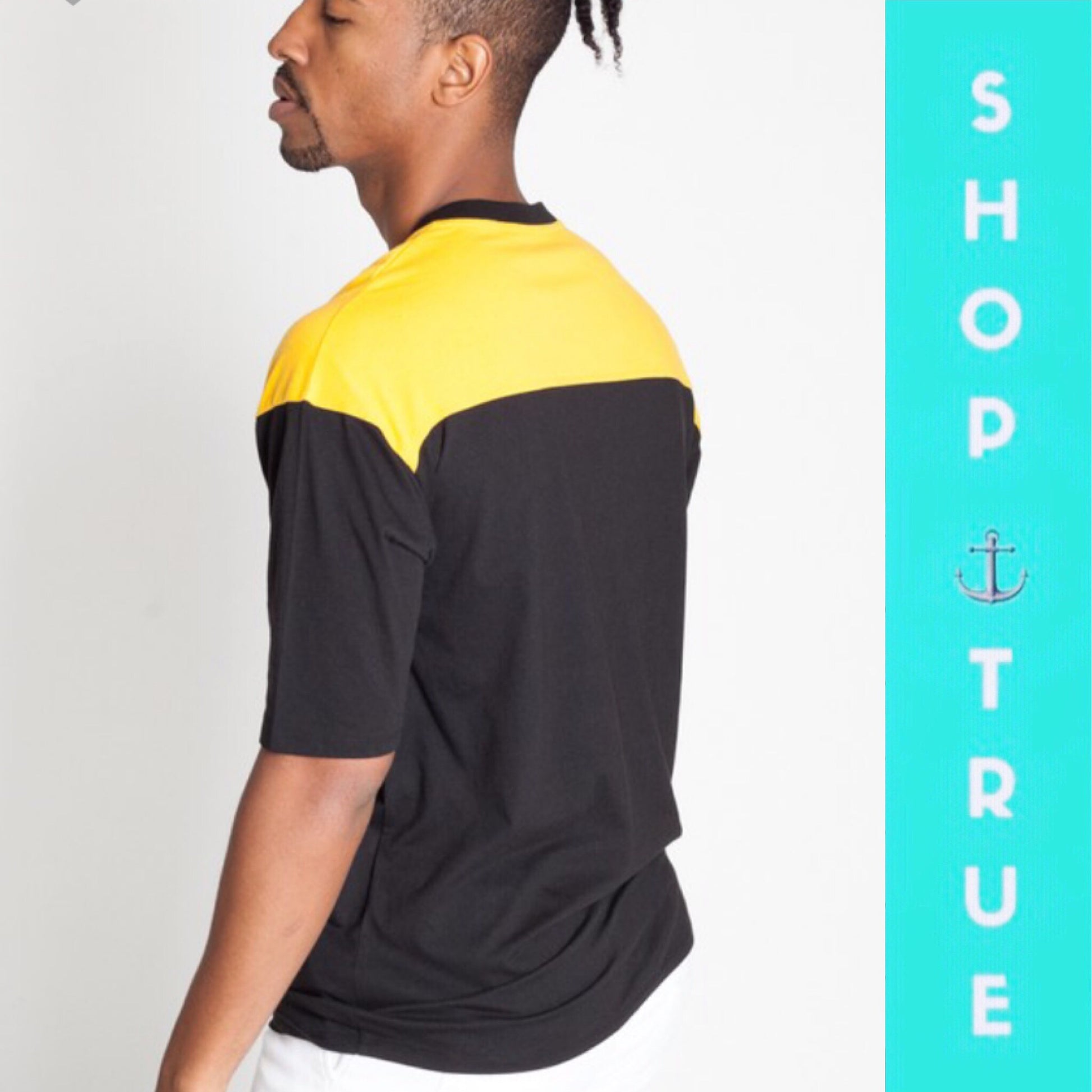 Black & Yellow Football Men’s Tee - TRUE. 