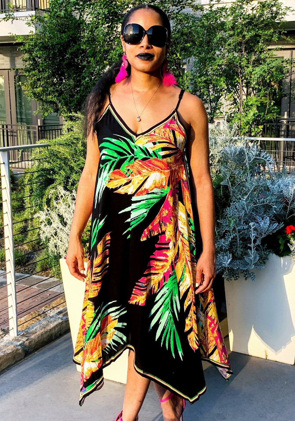 Covered Unique Hem Dress