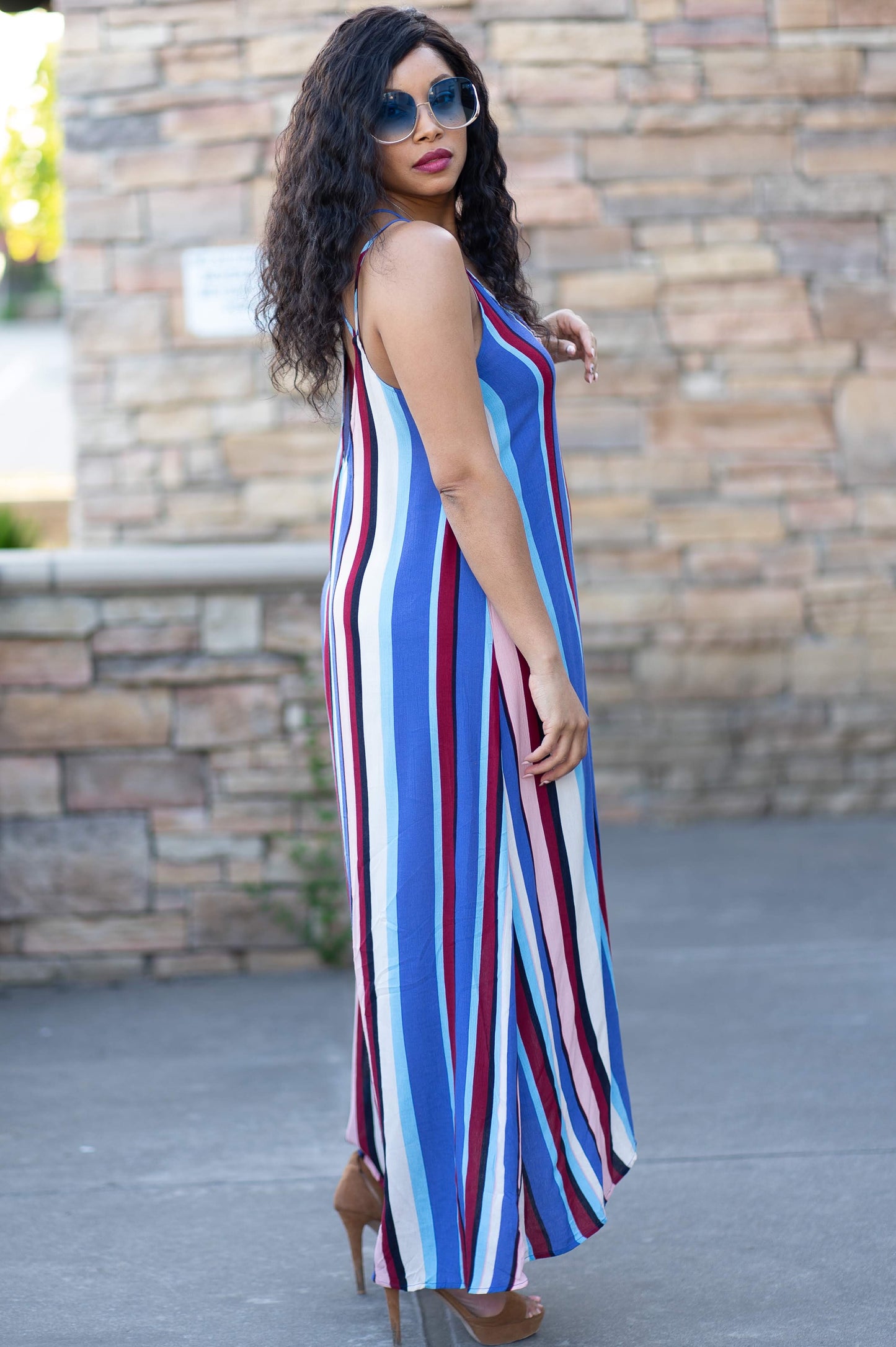 Zen Stripe Maxi Dress