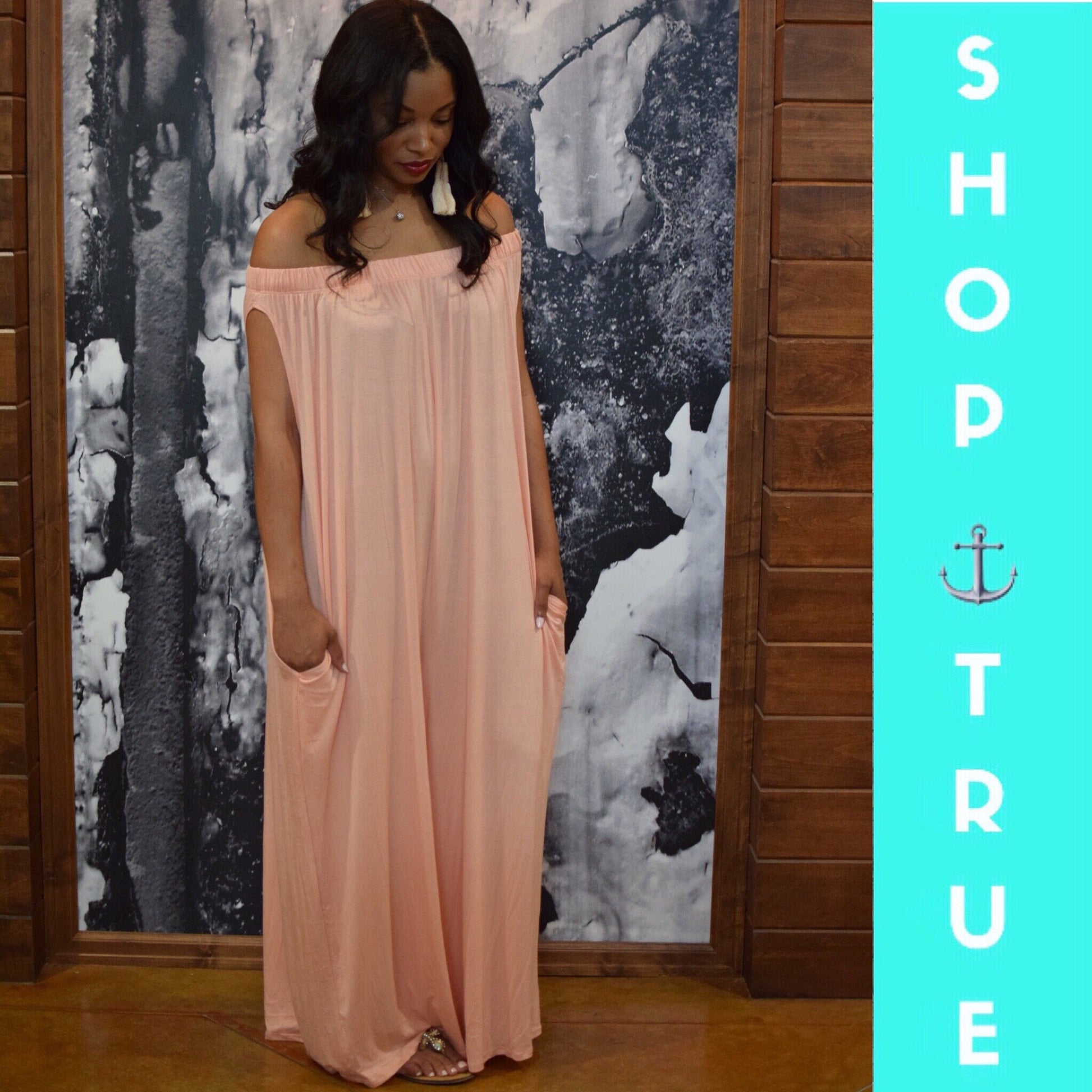 Exclusive Order - Off Shoulder Wide Leg Jumpsuit - TRUE. 