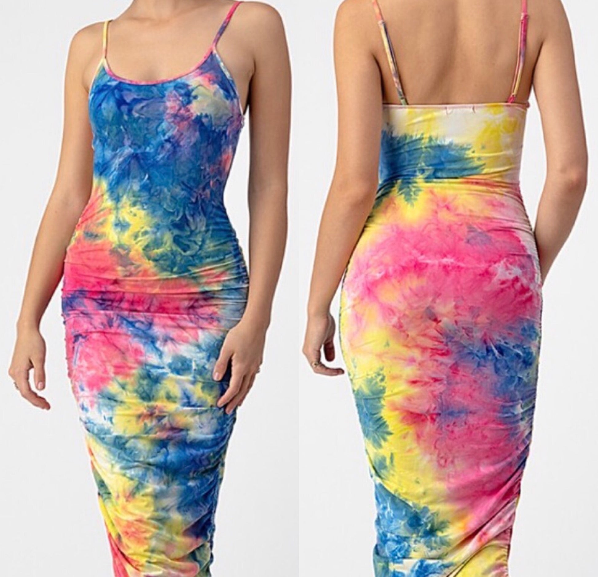 Passion Tie Dye Midi Dresses