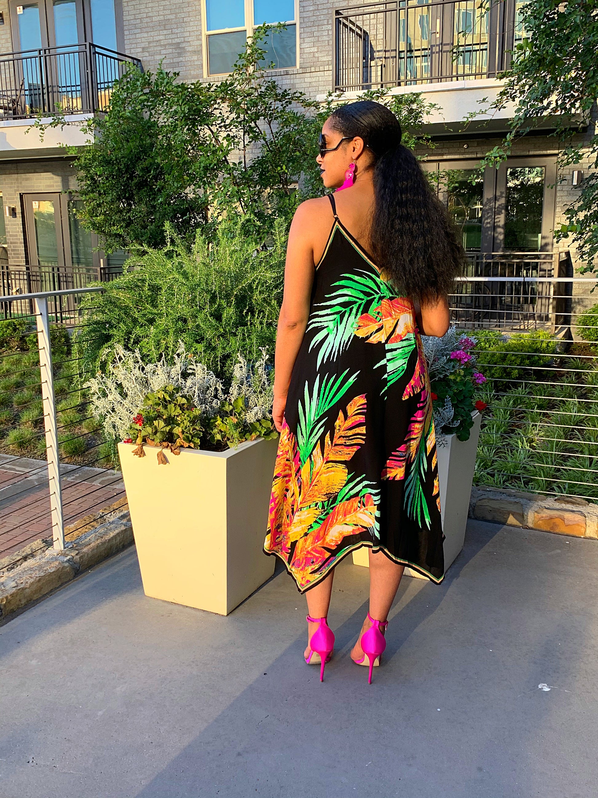 Covered Unique Hem Dress