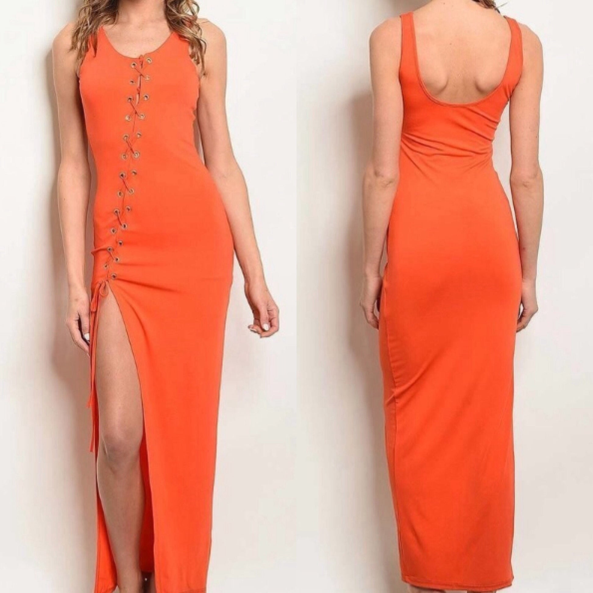 Lacy Orange Maxi - TRUE. 