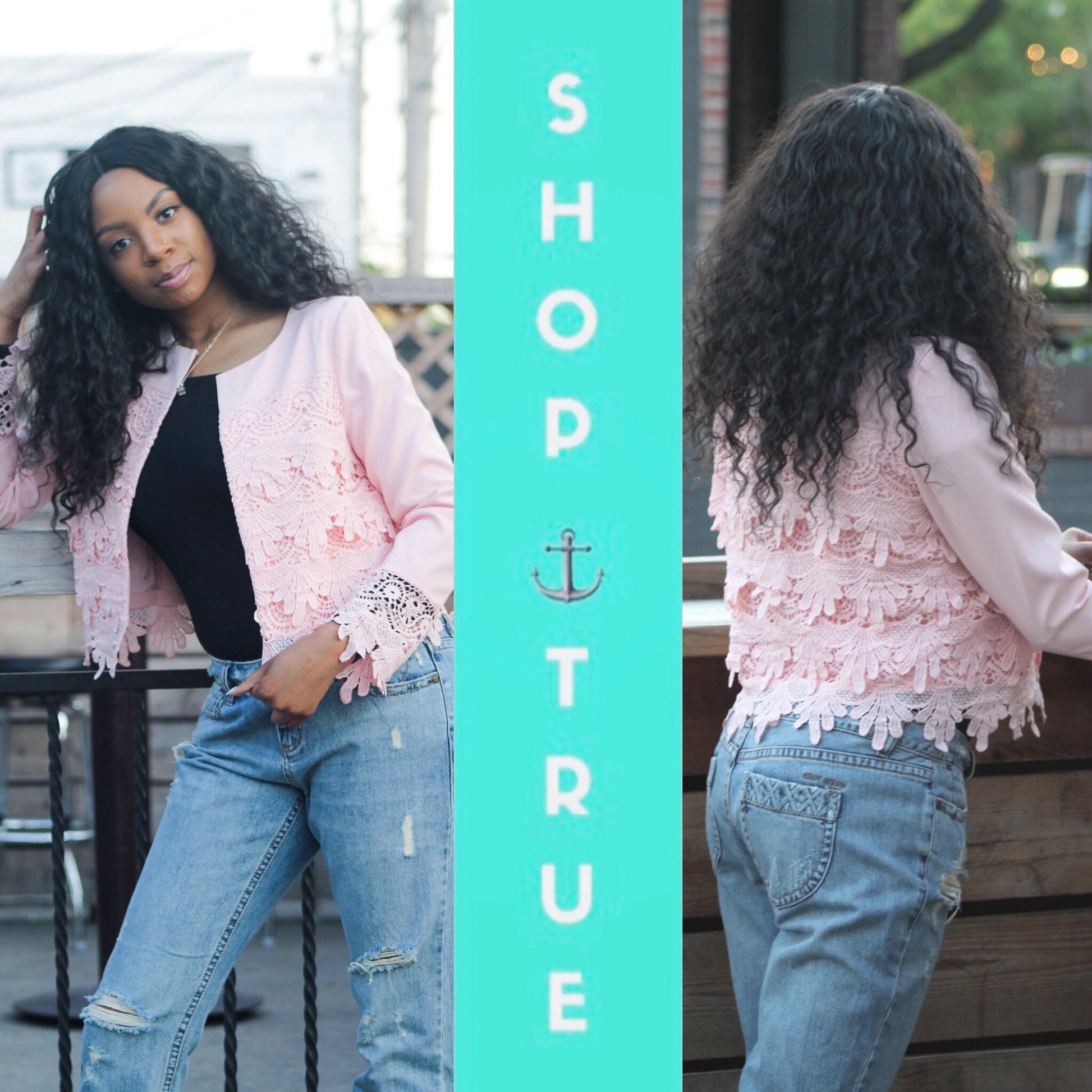TRUE ~ Serenity Pink Textured Jacket - TRUE. 
