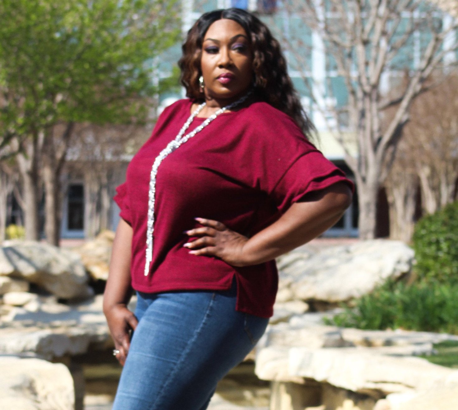 TRUE ~ Love Brush Knit Red Ruffle Top - TRUE. 